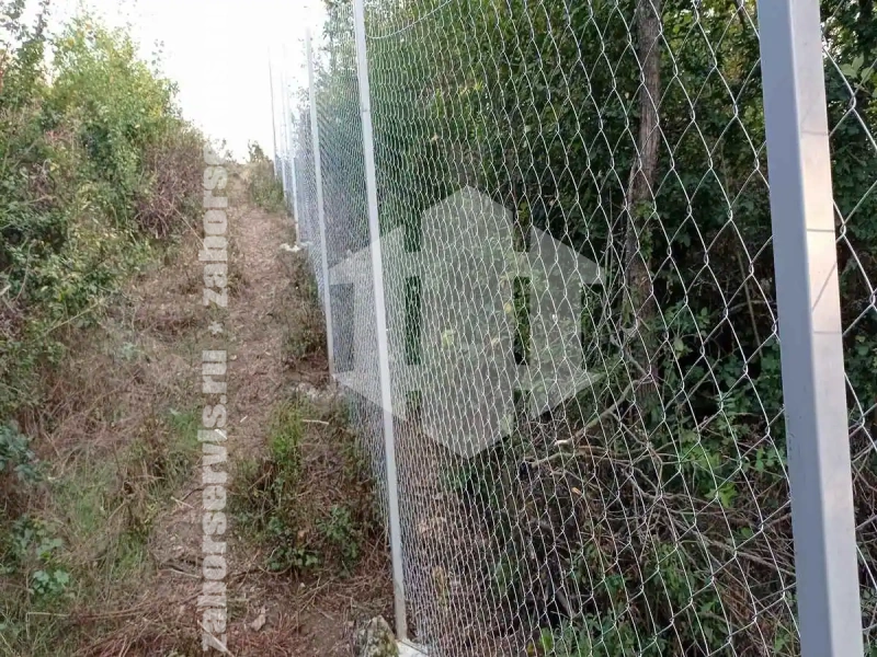 Забор из сетки рабицы с проволокой 185 метров