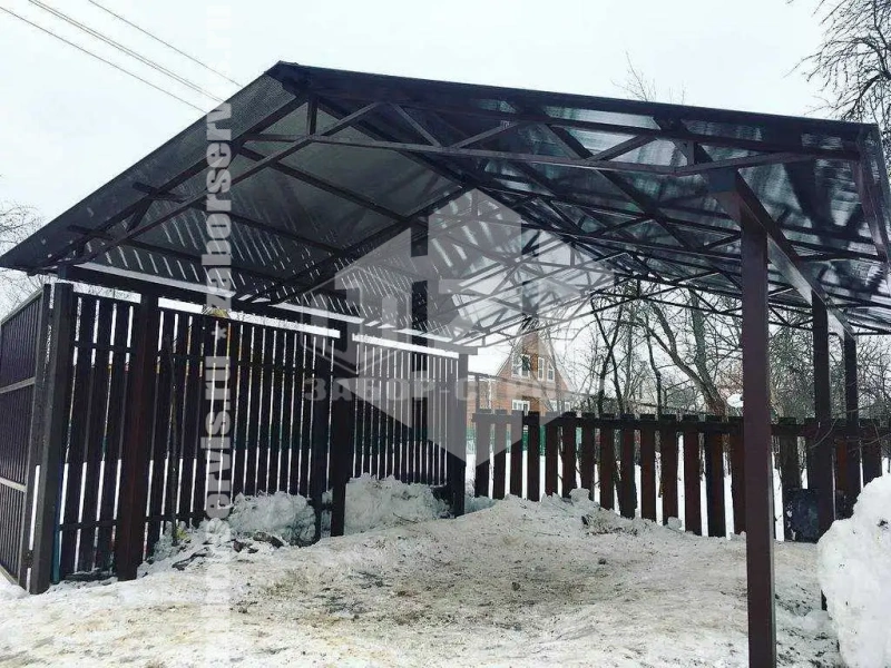 Металлический навес пример 8