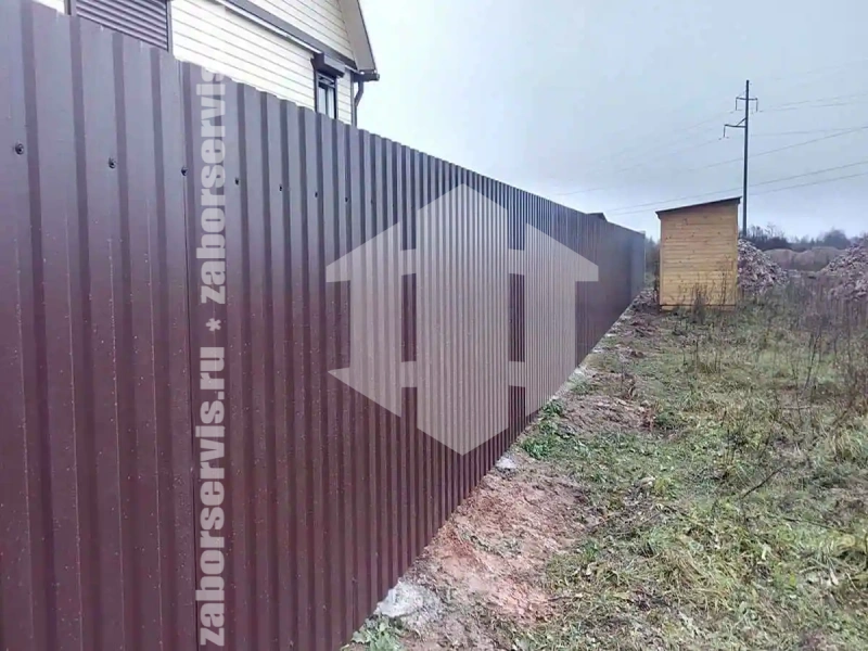 Забор из профнастила 48 метров