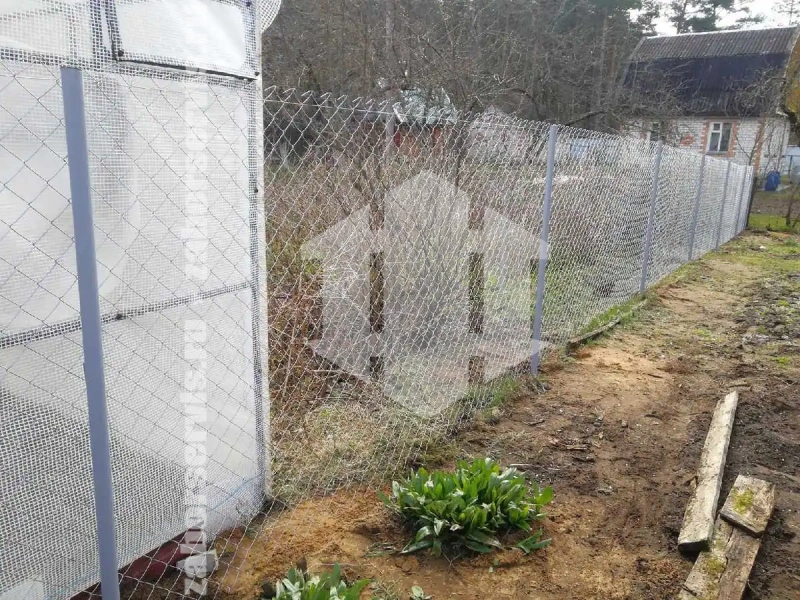 Забор из сетки рабицы оцинкованный 60 метров