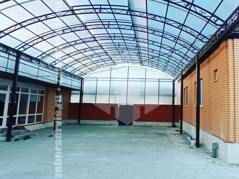 Навес арочный работа 9