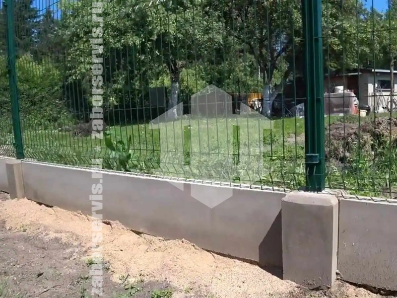 3D забор на ленточном фундаменте 40 метров