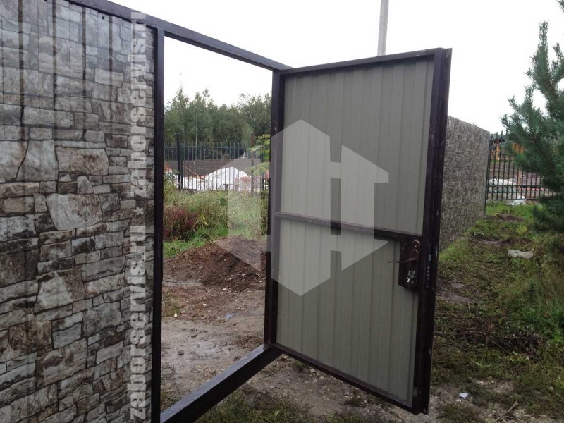 Забор из профнастила под камень 57 метров